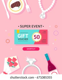 Shopping template illustration