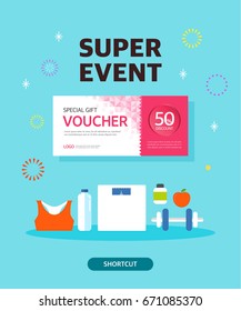 Shopping template illustration