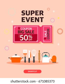 Shopping template illustration