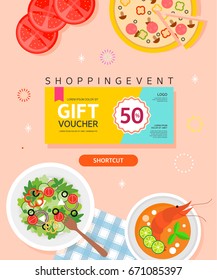 Shopping template illustration