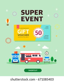 Shopping template illustration