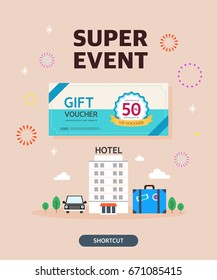 Shopping template illustration
