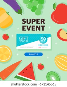 Shopping template illustration