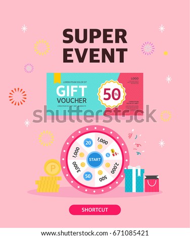 Shopping template illustration