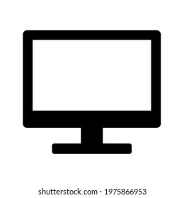 Shopping terminal or computer monitor simple isolated icon for apps and websites