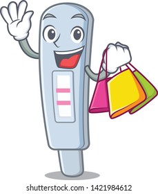 Shopping test pack isolated in the cartoon