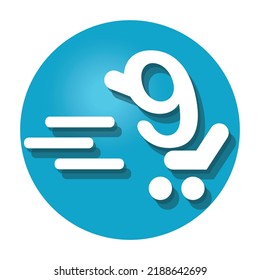 Shopping themed icon design concept