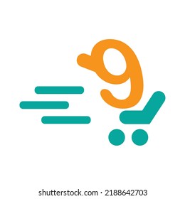 Shopping themed icon design concept