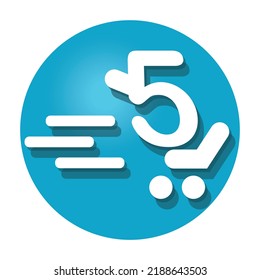 Shopping themed icon design concept