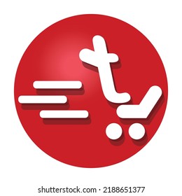 Shopping themed icon design concept