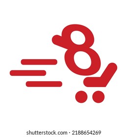 Shopping themed icon design concept