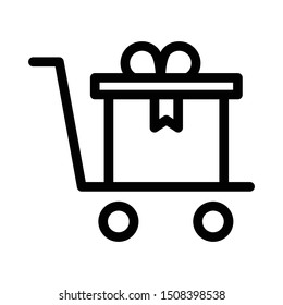 shopping thin line vector icon