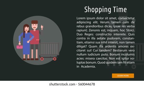 Shopping Time Conceptual Banner