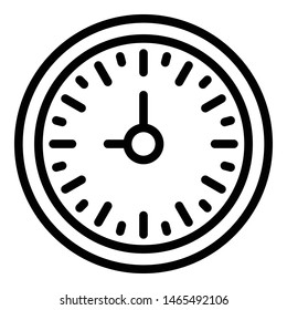 Shopping time icon. Outline shopping time vector icon for web design isolated on white background