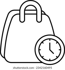  shopping time line icon design style