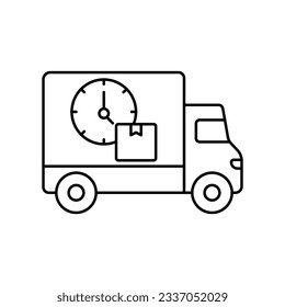 Shopping time Outline Vector Icon that can easily edit or modify

