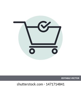 shopping trolley cart icon vector