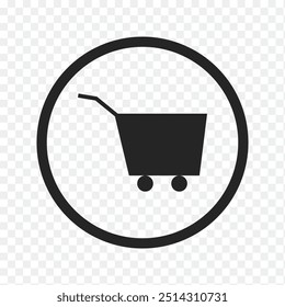 Shopping Trolley cart icon vector, vector illustration.
