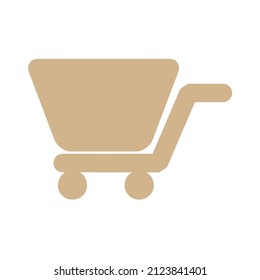 shopping trolley cart vector icon sign symbol. isolated graphic illustration