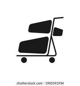 Shopping Trolley Flat Vector Illustration