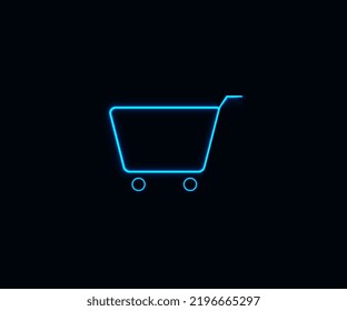 the shopping trolley is glowing in the dark.