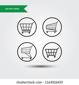 shopping trolley graphic design template