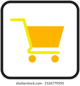 shopping trolley icon design. vector illustration