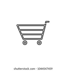 shopping trolley icon. Element of navigator signs for mobile concept and web apps. Thin line  icon for website design and development, app development. Premium icon on white background