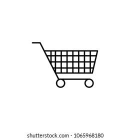 shopping trolley icon. Element of simple icon for websites, web design, mobile app, info graphics. Thin line icon for website design and development, app development on white background