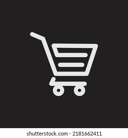 shopping trolley icon. illustration image