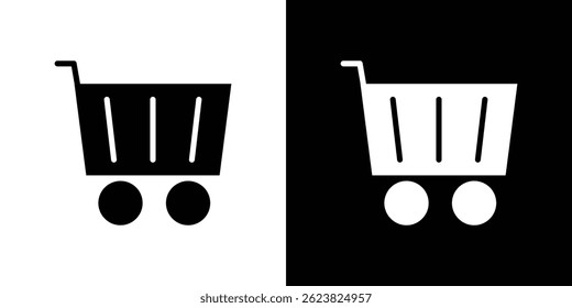 Shopping trolley icon for logo web mobile app UI design.