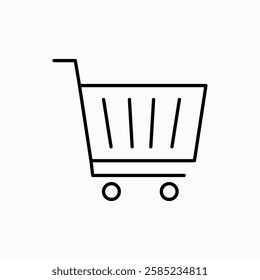 Shopping trolley icon. simple vector icon