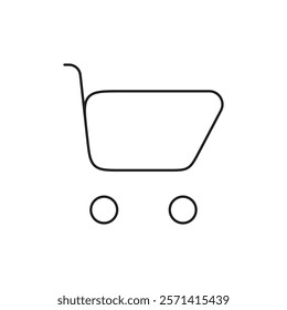 Shopping trolley icon Thin line vector