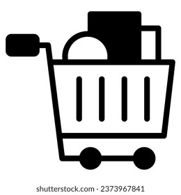 Shopping Trolley Icon for uiux, web, app, infographic, etc