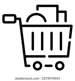 Shopping Trolley Icon for uiux, web, app, infographic, etc