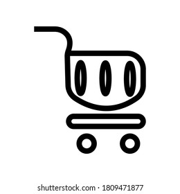 Shopping trolley icon vector design illustration