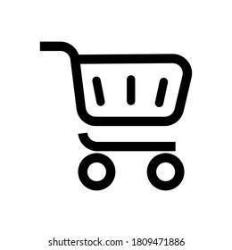 Shopping trolley icon vector design illustration