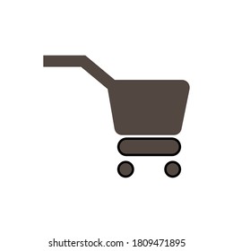 Shopping trolley icon vector design illustration