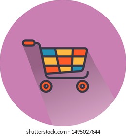 shopping trolley icon. vector graphics