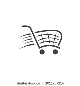 shopping trolley icon vector illustration template design