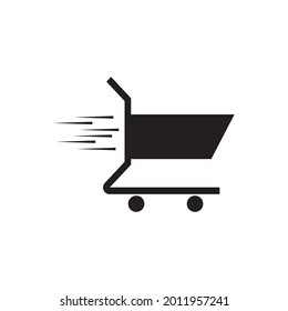 shopping trolley icon vector illustration template design