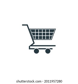 shopping trolley icon vector illustration template design