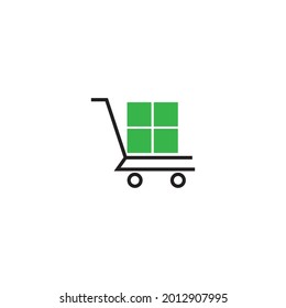 shopping trolley icon vector illustration template design