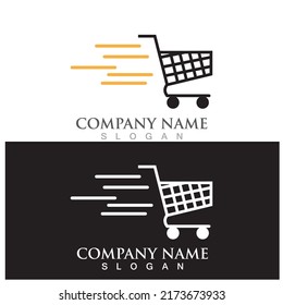 shopping trolley icon vector illustration template design