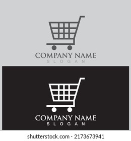 shopping trolley icon vector illustration template design