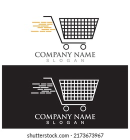 shopping trolley icon vector illustration template design