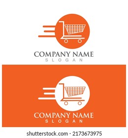 shopping trolley icon vector illustration template design