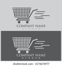 shopping trolley icon vector illustration template design