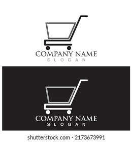 shopping trolley icon vector illustration template design