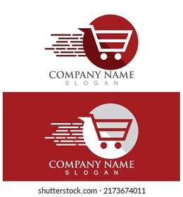 shopping trolley icon vector illustration template design